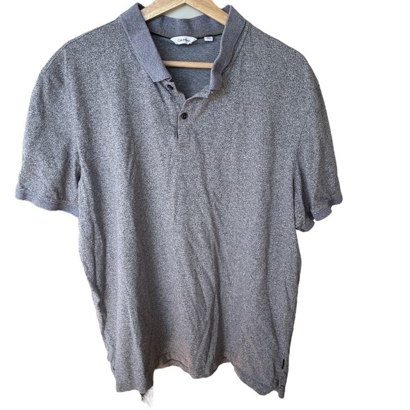 CALVIN Klein Mens Grey Polo Shirt XL - Picture 1 of 5